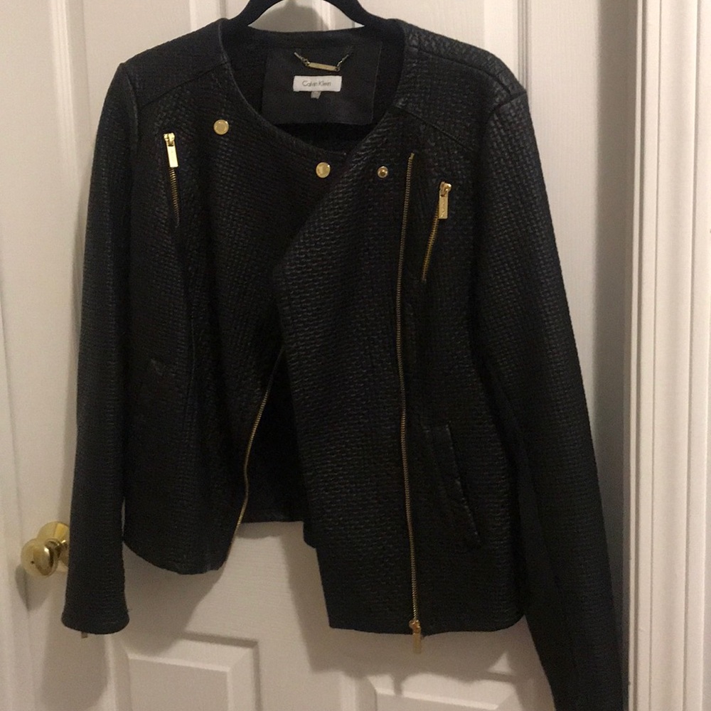 CalvinKlein Black Motorcycle Jacket